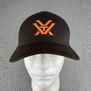 VORTEX Men's Brown Hat W Orange Logo S/m Flexfit Vortex Optics Hunting